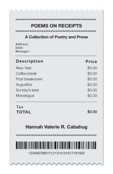 POEMS ON RECEIPTS
