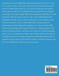 CBSE New Set of 325 OMR Sheets (60 Questions each) For Term 1 Class 10 12 with 4 Circles 1 Box and 1 Extra Circle : Self-practice Sample OMRs for All Subject MCQs Grade 10 12 CBSE Board Exams 202...