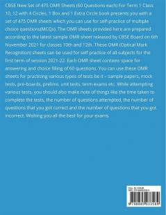 CBSE New Set of 475 OMR Sheets (60 Questions each) For Term 1 Class 10 12 with 4 Circles 1 Box and 1 Extra Circle : Self-practice Sample OMRs for All Subject MCQs Grade 10 12 CBSE Board Exams 202...