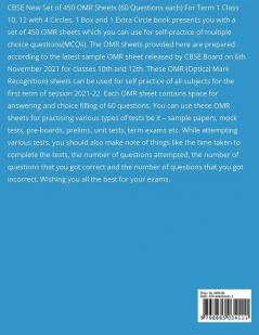 CBSE New Set of 450 OMR Sheets (60 Questions each) For Term 1 Class 10 12 with 4 Circles 1 Box and 1 Extra Circle : Self-practice Sample OMRs for All Subject MCQs Grade 10 12 CBSE Board Exams 202...