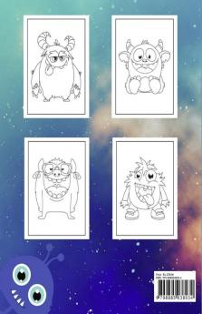 Cute Monsters Coloring Book For Kids : Ages 4-8 Funny Monsters Activity Book For Toddlers