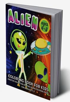 Alien Coloring Book For Kids : Space Alien Coloring Book For Kids Ages 4-8 | Amazing Aliens Coloring Pages For Preschool And School Children Boys And Girls