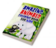 Amazing animals coloring book for kids : Coloring book with jungle and domestic animals made with professional graphics for girls boys and beginners of all ages.