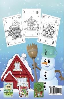 Christmas Coloring Book - Little Houses : Activity Book for Winter Holidays for Kids Ages 4-8