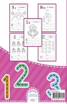 Letters and Numbers Tracing and Coloring for Girls : Hand Tracing and Coloring Activity Book for Kids 4-8