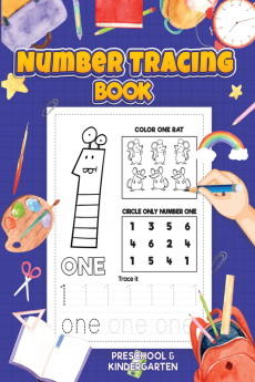 Number Tracing : Preschool Numbers Tracing Math Practice Workbook: Math Activity Book for Pre K Kindergarten and Kids Ages 3-7 | Tracking numbers from 1 to 20