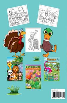 Farm Animals Coloring Book For Kids Ages 4-8 : Super Fun Farm Animals Coloring &amp; Activity Book For Kids | Cute Animals &amp; Farm Life Coloring Pages For Boys &amp; Girls | Big Illustrations Wi...