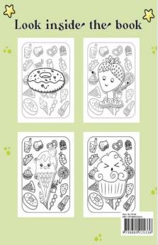 Kawaii Food Coloring Book: A Fun Coloring Book For Kids For Toddlers Ages 4-8 Perfect Gift For The Holidays