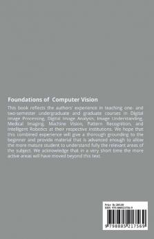 Foundations of Computer Vision