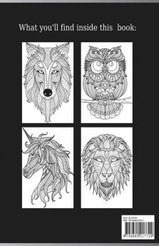 Coloring Book for Adults : Beautiful Animal Designs for Adults Relaxation | Stress Relieving Patterns | Adult Coloring Book With Various Forest Animals Birds Plants and Wildlife Drawing Pages to ...