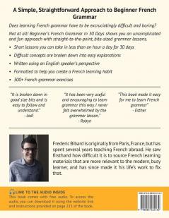 French Grammar for Beginners Textbook + Workbook Included
