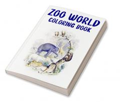 Zoo World Coloring Book : Coloring Book of Animals Around the World