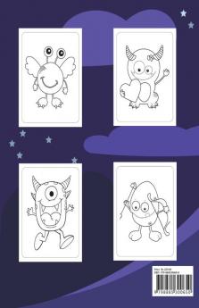 Funny Monster Coloring Book : Super Fun Coloring Book for Kids |50 Coloring Pages with Cute Funny and Quirky Monters Ages 2-44-8| Easy Fun Designs for Boys Girls Little Kids Preschool and K...