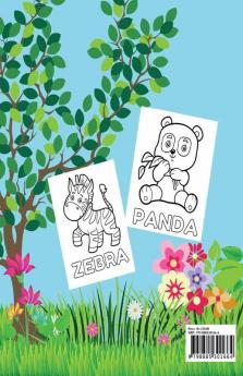 My First ANIMAL Coloring Book for Toddlers : 50 Cute Animals and their names for Toddlers Coloring|Simple and Fun Designs|Wild and Farm animals for toddlers for Kids Kindergarten and Preschool A...