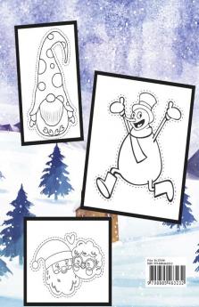 Christmas Scissor Skills Activity Book : Coloring and Cutting Practice for Kids Ages 3-5