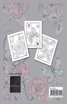 Butterfly Coloring Book : Adorable Butterflies in Large Print Simple Flowers and Butterflies