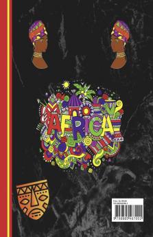 Africa Coloring Book for Adults : African Designs Coloring Book of People Landscapes and Animals of Africa