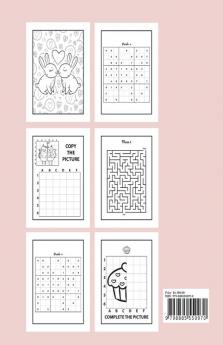 Valentine' Day Activity Book For Toddlers Ages 2-6 : Gift game for kids gift with over 50 activities for learning coloring mazes word search and more!