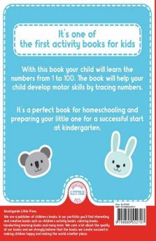 1-100 Number Tracing Book For Kids : Number Tracing Book For Kids Ages 3-5 Preschool Math Workbook. Homeschool Preschool Learning Activities For 3 Year Olds