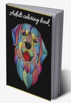 Adult coloring book : Stress Relieving Coloring Book with Animals Flowers Patterns Designs