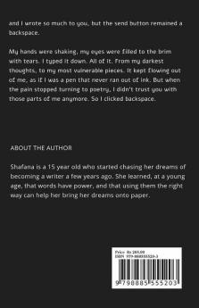 Backspaced Feelings: And I Wrote So Much To You But The Send Button Remained A Backspace.