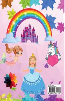 UNICORN  MERMAID AND PRINCESS COLORING BOOK : Unique Colouring Pages Designed for Girls