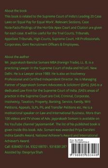 Equal Pay For Equal Work- Supreme Court’S Latest Leading Case Laws : Case Notes- Facts- Findings Of Apex Court Judges And Citations