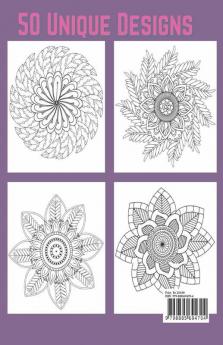 Beginner Flower Mandala Coloring Book: Volume 1