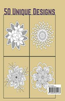 Beginner Flower Mandala Coloring Book : Volume 2