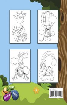 Giraffes Coloring Book for Kids : Giraffes coloring pages for boys girls and kids all ages. Great gift idea – 8.5x11 inches. 30+ unique designs