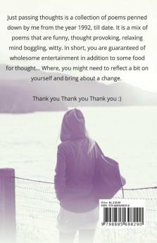 Just Passing Thoughts: Book Of Poems
