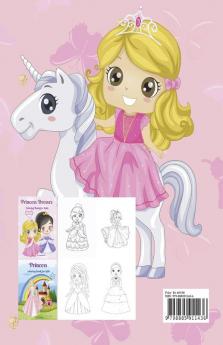 Little Princess Coloring Book : Princess coloring book for girls from 4-8 years / Princess coloring pages for children from 3 years and up / wonderful gift for children.