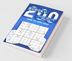 Sudoku 200 Puzzles For Adults Hard To Very Hard : Two Large Sudoku Puzzles On Each Page Page