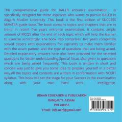 Success Mantra : A Comprehensive Guide Book For Amu Ballb Entrance Examination