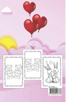 Valentines Day Coloring Book For Kids : Cute Scissor Skills Activity And Coloring Book For Girls And Boys With Valentine Day Animal Coloring Pages | Beautiful Love Illustrations To Color For Kids |...