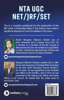 Nta Ugc Net/Jrf/Set Criminology Examination Paper-Ii