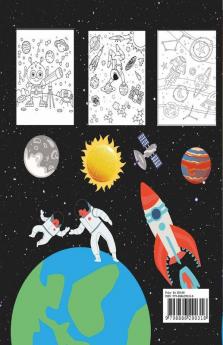 Space Coloring Book for Kids Ages 4-8 &amp;amp; Alphabet Coloring : Activity Book for Kids | Fun Outer Space Coloring Pages | Easy Coloring Pages for Toddlers 3-5 years