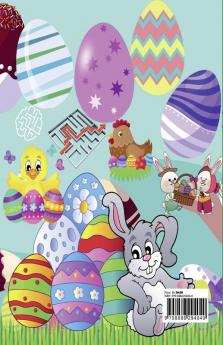 Easter Coloring Book for Kids : 47 Cute And Fun Images Ages 4-8 Including Mazes Puzzles | Happy Easter Day