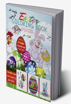 Easter Coloring Book for Kids : 47 Cute And Fun Images Ages 4-8 Including Mazes Puzzles | Happy Easter Day