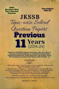 JKSSB Topic-wise Solved Question Papers: Previous 9 Years' (2014-22)