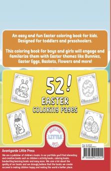 Easter Coloring Book for Toddlers and Preschool Kids : Happy Easter fun Coloring Book for Kids Ages 3-5