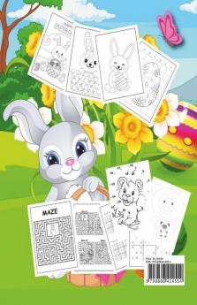 Easter Activity Book For Kids : A Fun Children'S Workbook For Learning Happy Easter Day Coloring Bunnies Eggs Mazes Puzzles And More!