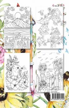Spring Coloring Book For Adults : An Adult Coloring Book With Relaxing Spring Scenes Birds Flowers Beautiful Landscapes And Cute Animals