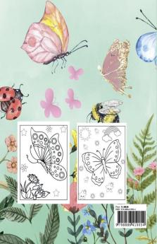 BUTTERFLY COLORING BOOK FOR KIDS : 50 Adorable and Original Butterfly Coloring Pages. Easy and Cute Designs to Color for Girls and Boys Ages 4-8.