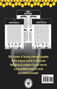 Easter Word Search Puzzle Book For Adults : Large Print Activity Book With Word Search Games For Seniors And Teens | A Fun Workbook To Seek And Find 400+ Easter And Spring Words From A To Z