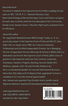 SEC. 125 CR. P. C.- SUPREME COURT’S LEADING CASE LAWS : CASE NOTES- FACTS- FINDINGS OF APEX COURT JUDGES &amp; CITATIONS