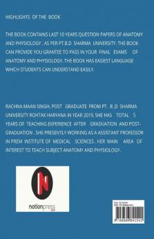 Solved Exams Of Anatomy And Physiology: As Per Pt. B.D Sharma University ( B.Sc Nursing )