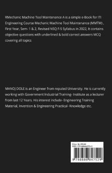 Mechanic Machine Tool Maintenance First Year MCQ : Objective Question Answers