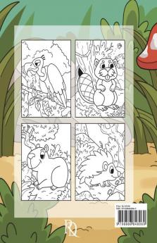 Animals Coloring Book For Kids : 50 Cute Animal Coloring Pages For Kids Ages 3-7