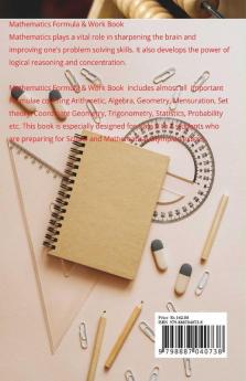 Mathematics Formula And Work Book